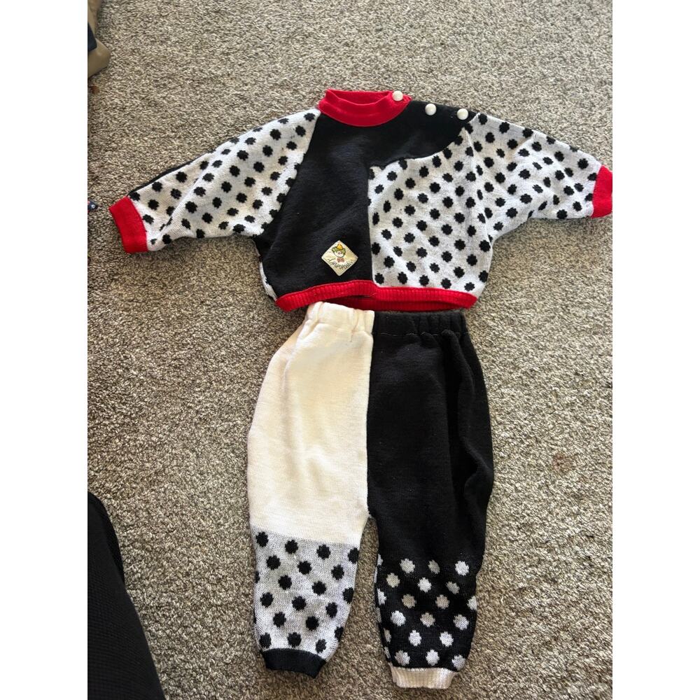 Vintage French made unisex 6 months outfit